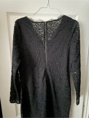 Reitmans Black Lace Long Sleeve Dress
